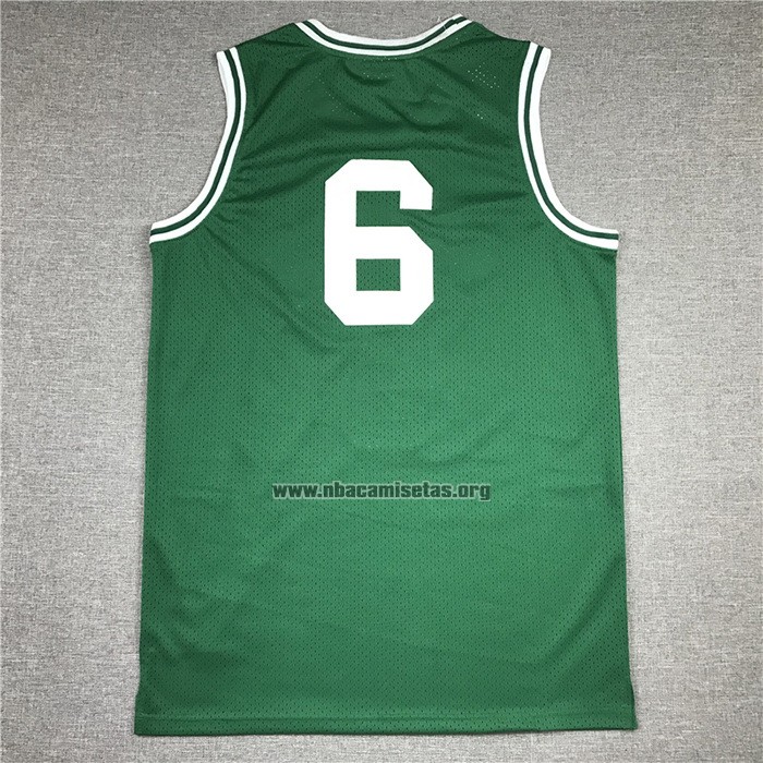 Camiseta Boston Celtics Bill Russell NO 6 Hardwood Classics 1962-63 Verde